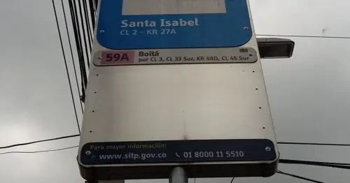 PARADERO SITP BARRIO SANTA ISABEL  421A00